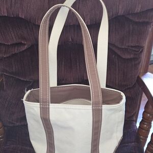 Stylish Cream and Brown Tote Bag